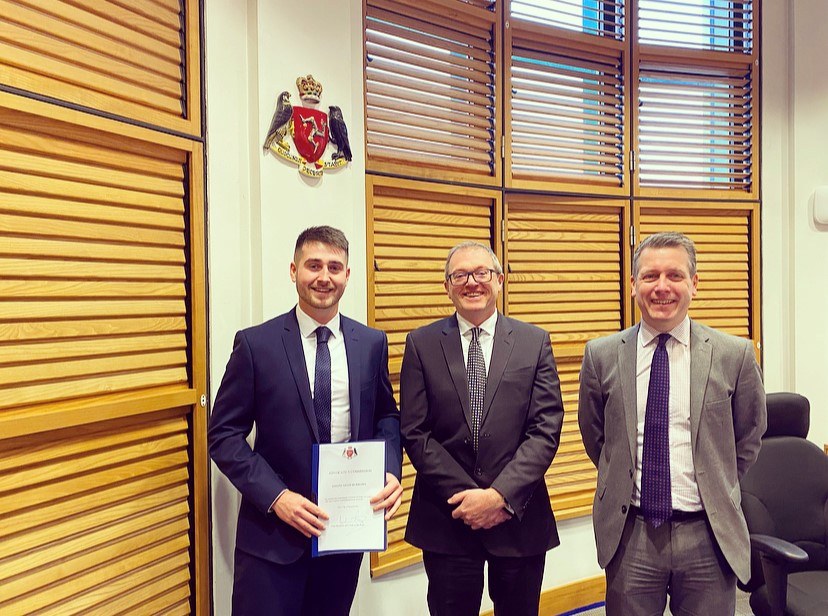 Joe Burrows qualifies as an Isle of Man Advocate